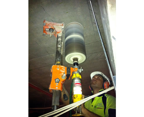 inverted core drilling concrete
