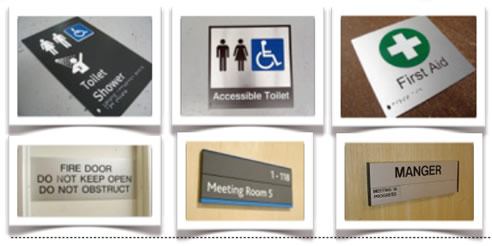door signs