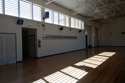 reinforced louvre windows in sports hall