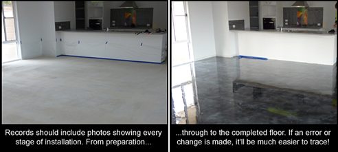 resin flooring project