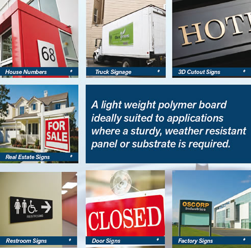 polymer board signage applications