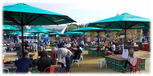 ausbrella heineken umbrellas at australian open