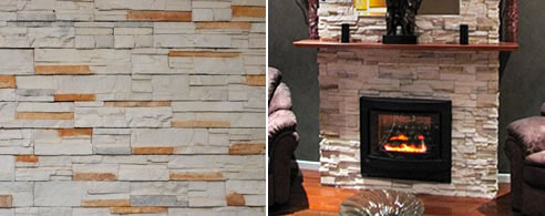 stone cladding fireplace