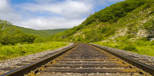 railway tracks timber