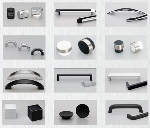 kethy black chrome and white knobs and handles
