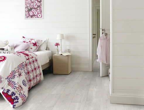 white timber look flooring