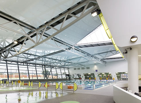moisture resistant ceiling at aquatic centre