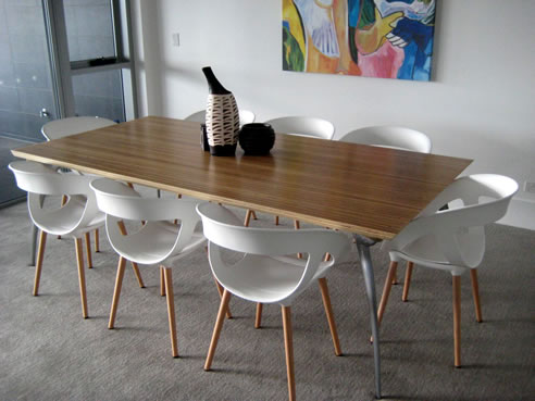 hardwaxed timber table