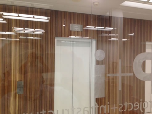 acoustic timber lining lobby