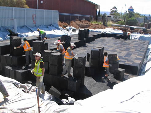 versitank sub-floor water tank installation