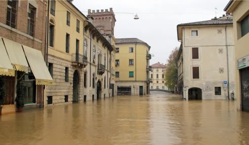 town flooding