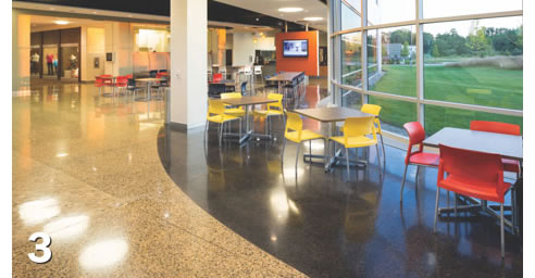 commercial polished concrete floor