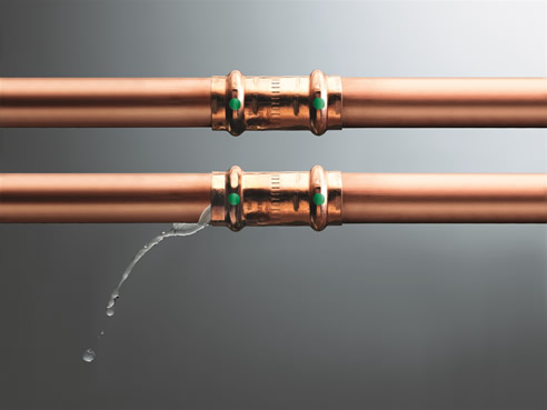 copper press pipe leak