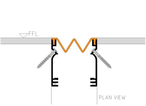 wall to wall expansion joint system