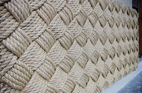woven rope wall panel