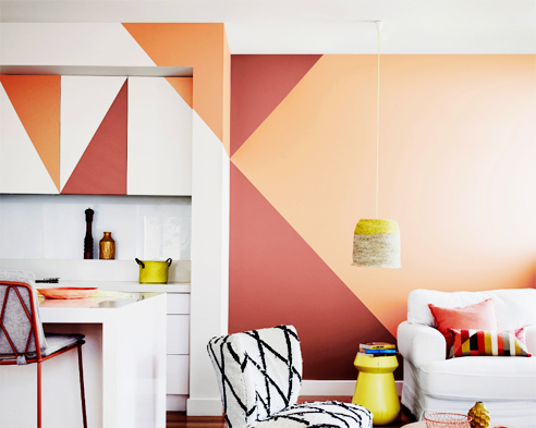 Orange hue interior from Dulux