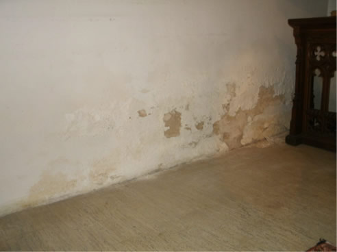 rising damp masonry wall