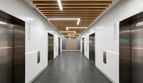Dramatic Lift Lobby Fitout with MAXI BEAM by SUPAWOOD