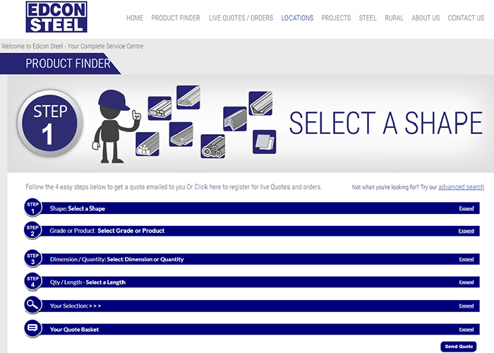 Easy Steel Selection with Product Finder by Edcon Steel