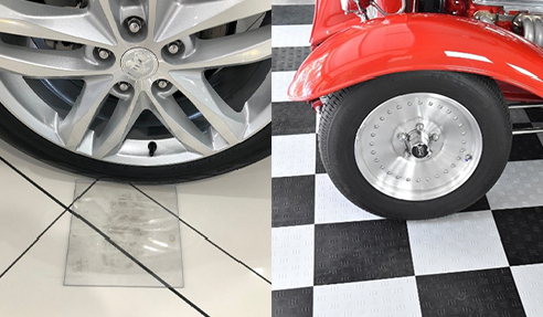 Polycarbonate Pads for Car Showroom Floors from Allplastics