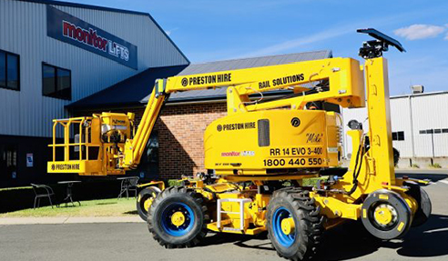 Rail Boom Lift SuperElevate RR14EVO3 for Hire from Preston Hire