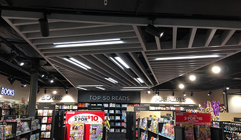Raw Concrete-Look Ceiling Features for Sydney Airport by DECO