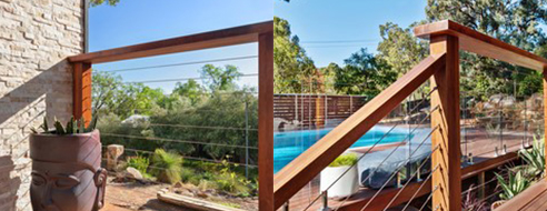 Wire Balustrade and Glass Pool Fence