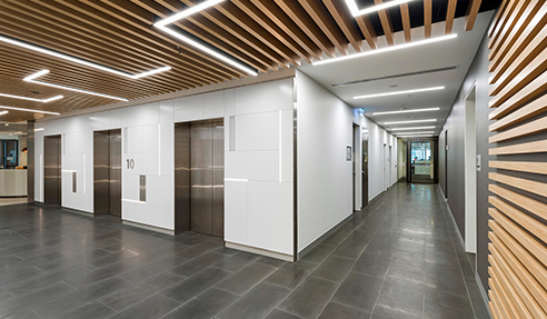 Dramatic Lift Lobby Fitout with MAXI BEAM 