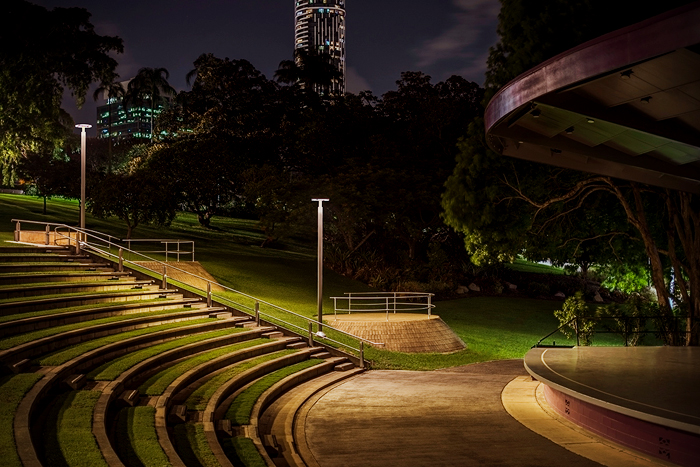 Roma Street Parkland upgraded existing WE-EF luminaires to new LED versions