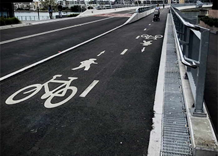 Bridge Stormwater Drainage with Anti-Slip Grates from ACO