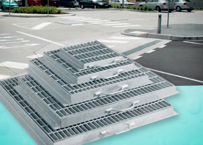 Anti-Slip Stainless Steel Heelguard Grates for Public Spaces by Hydro