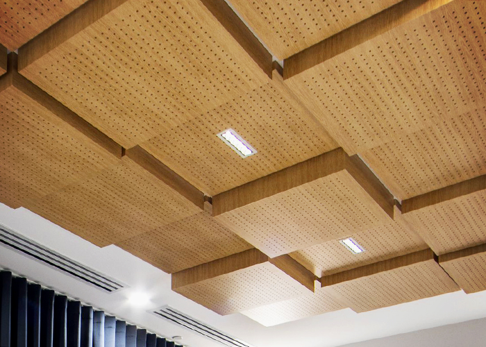 3D Ceiling Tiles & Aluminium Slats for the CSIRO by SUPAWOOD