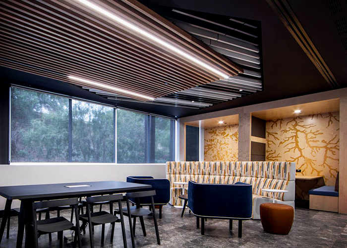 3D Ceiling Tiles & Aluminium Slats for the CSIRO by SUPAWOOD