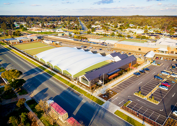 Bowling Green Canopy for Moama Bowling Club from MakMax