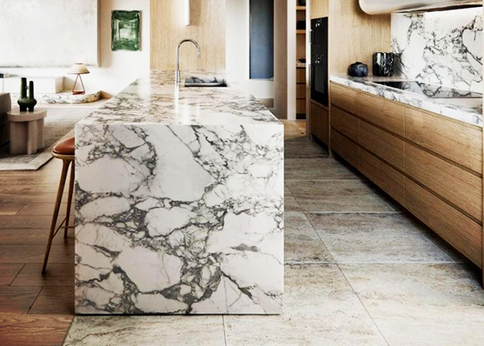 marble kitchen island with sink