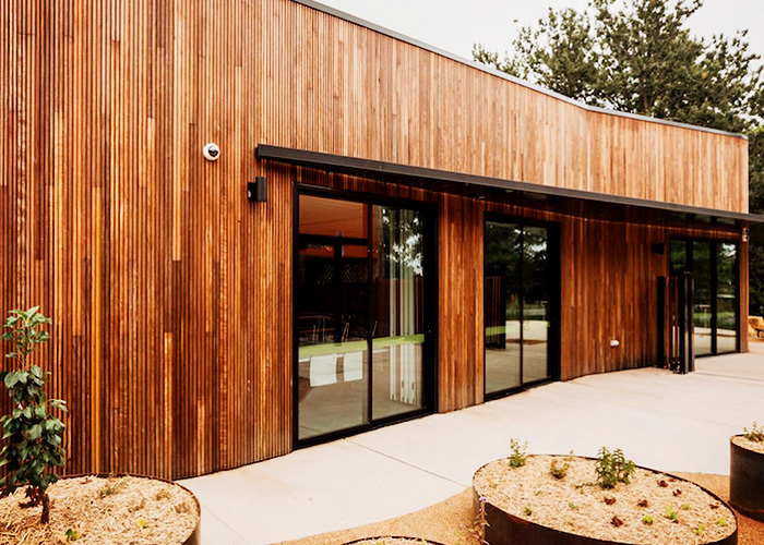 Spotted Gum Custom Cladding by TIMBECK Architectural