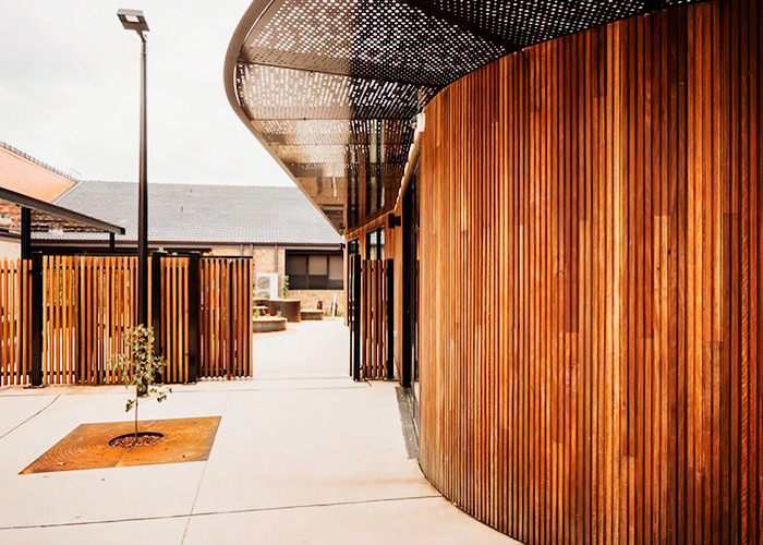 Spotted Gum Custom Cladding by TIMBECK Architectural