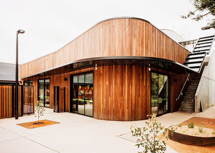 Spotted Gum Custom Cladding by TIMBECK Architectural