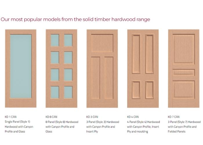 Solid Timber Joinery Doors Styles from Australian Moulding Company