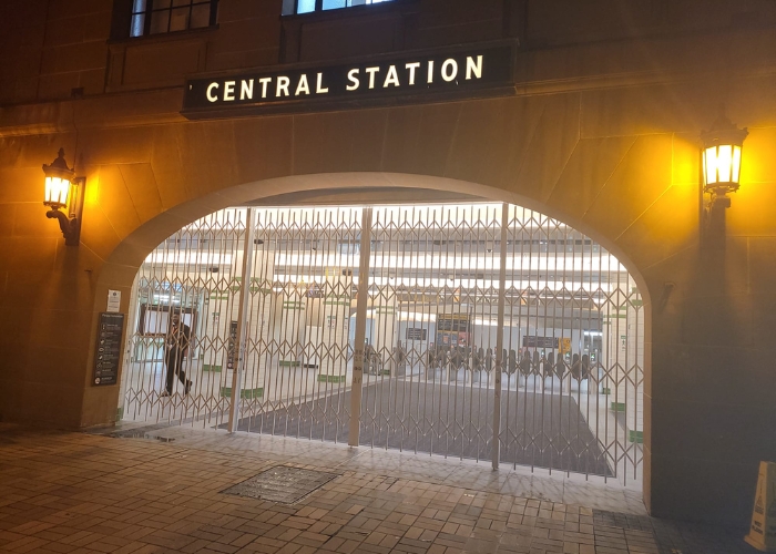 Smart Retractable Doors with Unique Overhead Tracking for Railway Stations and Heritage Buildings by ATDC