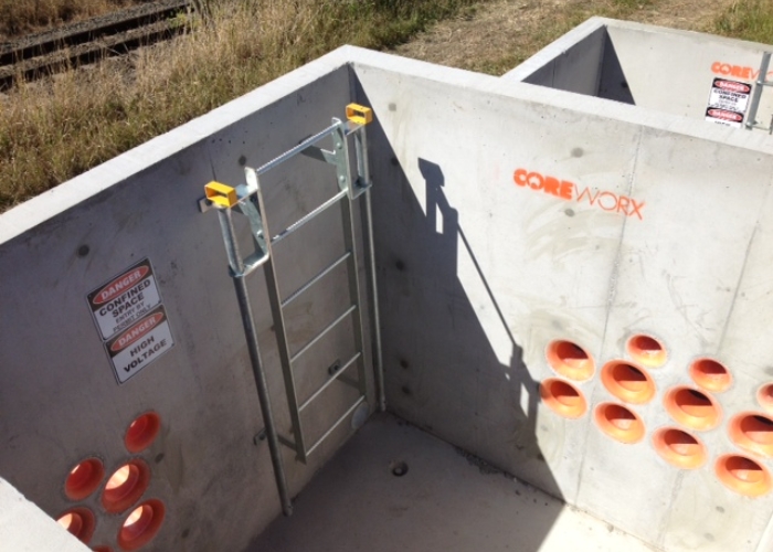 Retractable Ladders and Step Irons for Precast Concrete Pits by Mascot Engineering