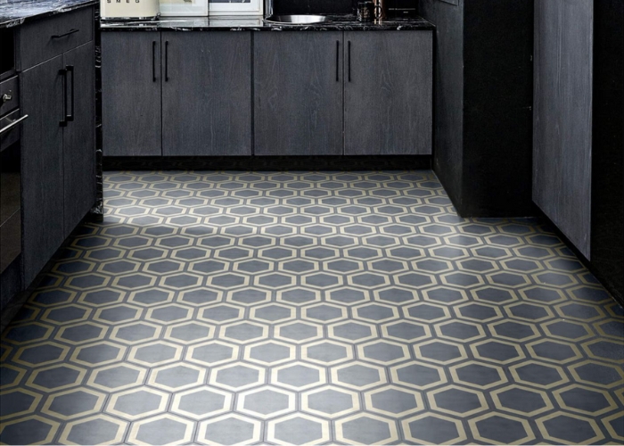 Honeycomb Cement Tiles from MDC Mosaics