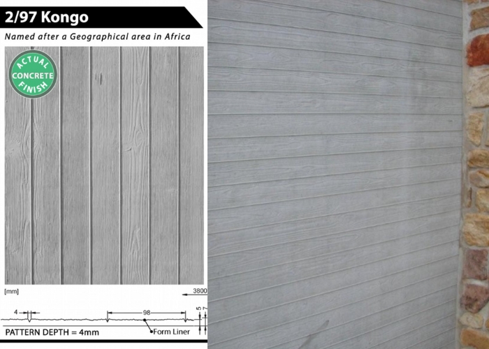 Wood Pattern Concrete by Reckli