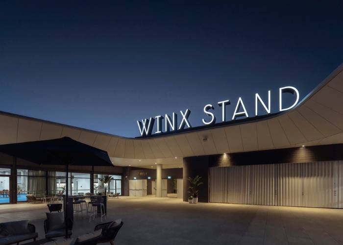 Surface Mounted Luminaires for the Winx Stand by WE-EF LIGHTING