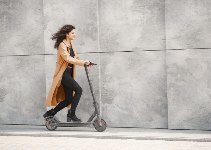 Electric Scooter Charging Rack by Cora Bike Rack
