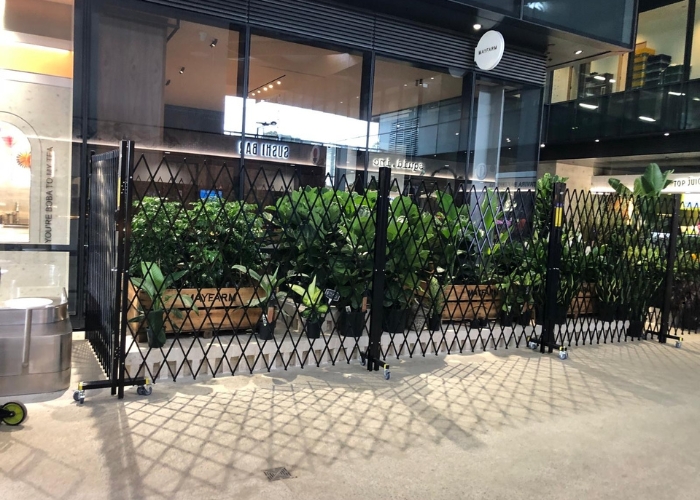 Trackless Portable Barriers for Secure Commercial Spaces by ATDC