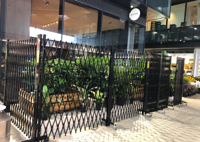 Trackless Portable Barriers for Secure Commercial Spaces by ATDC