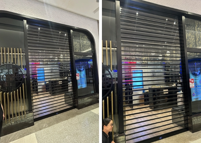 Transparent Polycarbonate Roller Shutters for Commercial Security by ATDC