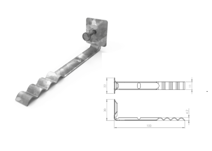 Face Fix Veneer Tie for Timber Construction by Cerra Metal Works