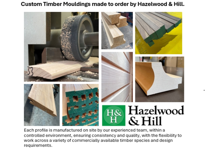 Custom Timber Mouldings made to order by Hazelwood & Hill